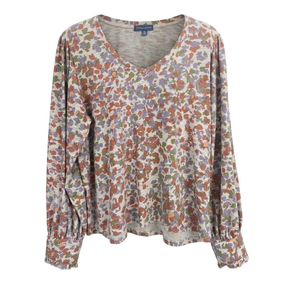 Democracy Women's XL Boho Cottagecore Artsy Feminine Ethereal Long Sleeve Top